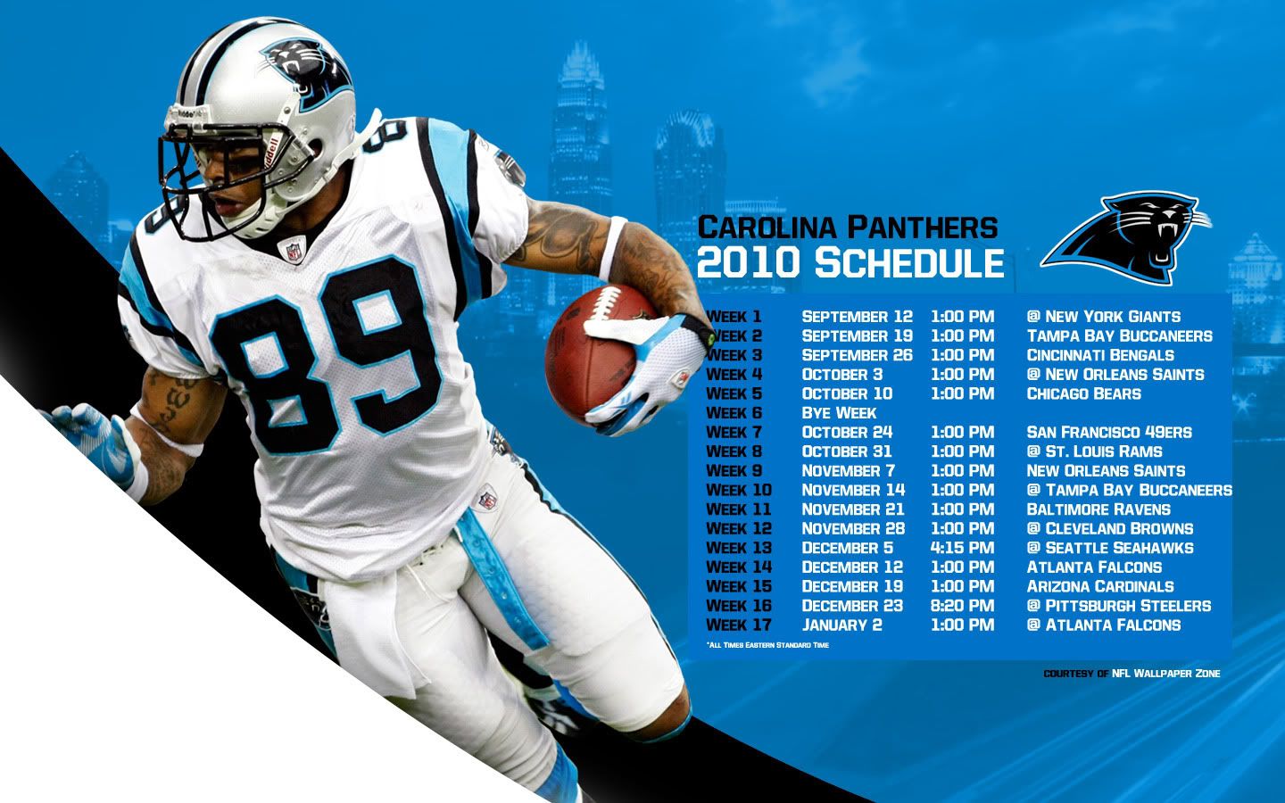 Carolina Panthers 2010 Schedule Wallpaper Desktop Background