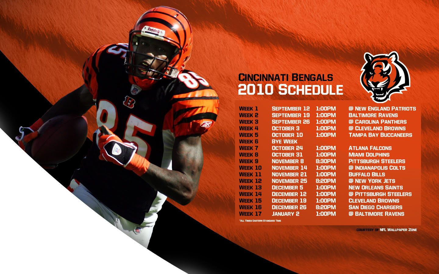 NFL Wallpaper Zone Cincinnati Bengals 2010 Schedule Wallpaper Chad