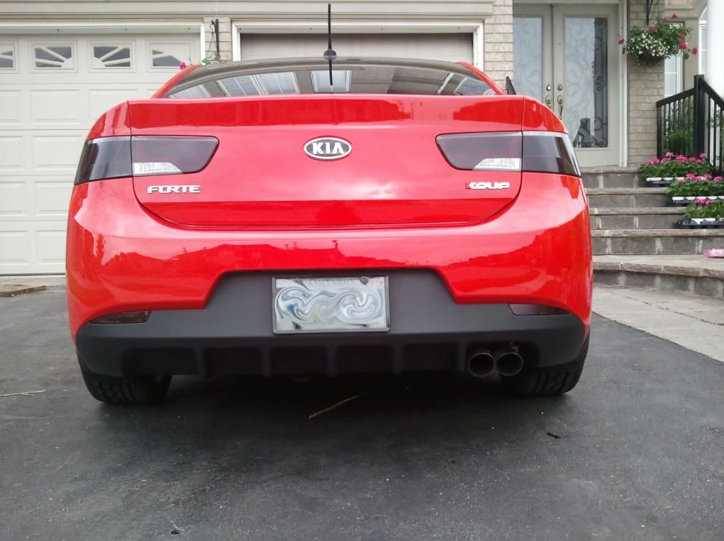 Koup red blinker Tail light tints Kia Forte Forum