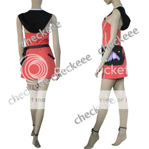 Kingdom Hearts 2 Kairi Pink Dress Cosplay Costume  