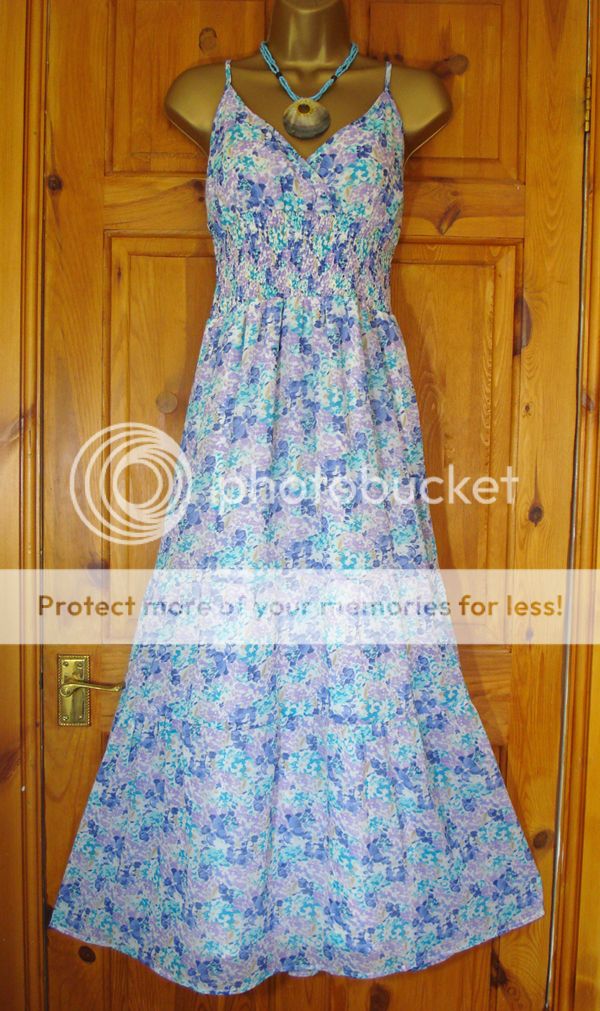 NEW KUSHI MAXI DRESS LILAC FLORAL UK SIZE 10 12 14 16  