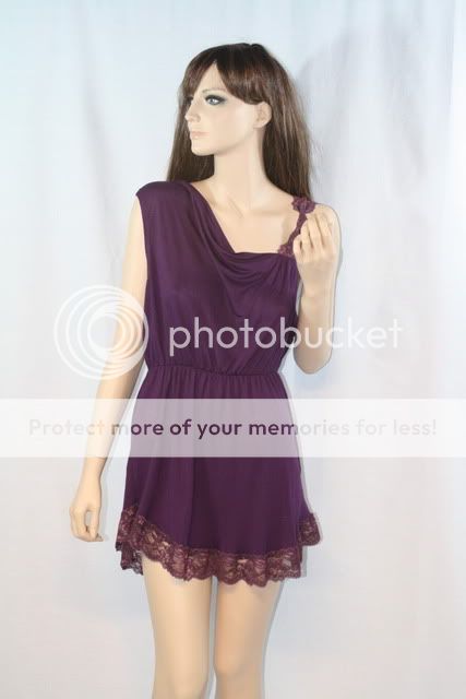 FREE PEOPLE ONE SHOULDER LACE TRIM TUNIC SPRING DRESS  